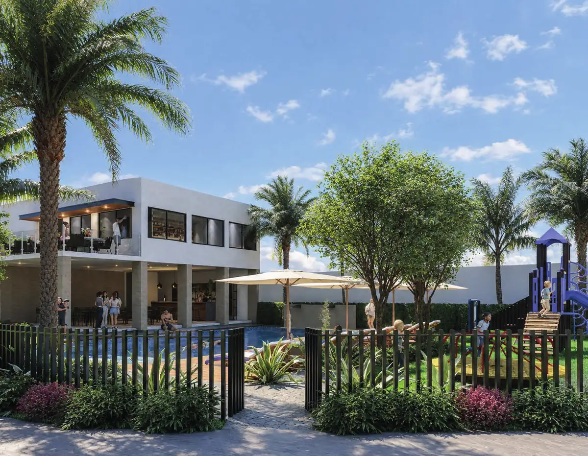 Casa club con juegos infantiles